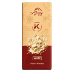 Alpine Bites White Chocolate Bar by Kashmir Chocolate Factory featuring smooth creamy white chocolate, proudly made in Kashmir.