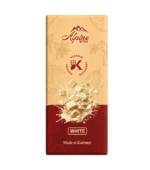 Alpine Bites White Chocolate Bar by Kashmir Chocolate Factory featuring smooth creamy white chocolate, proudly made in Kashmir.